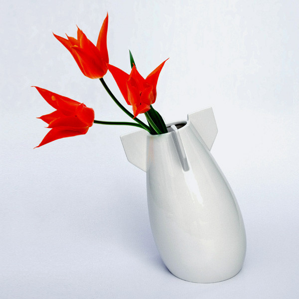 a peaceful bomb vase
