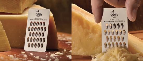 チーズグレーター（チーズおろし金）になる名刺